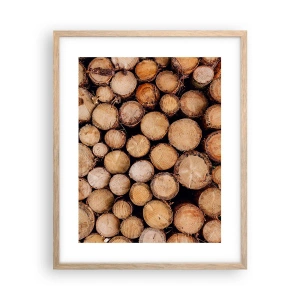 Poster in cornice rovere chiaro - Nuovo inizio - 40x50 cm