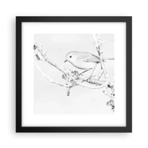 Poster in cornice nera - Mattino invernale - 30x30 cm