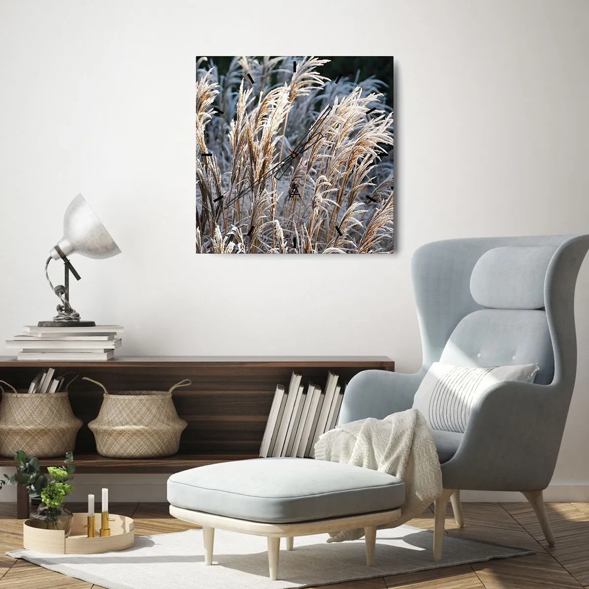 Orologio da parete - Orologio in Vetro - Vestite di brina - 40x40 cm