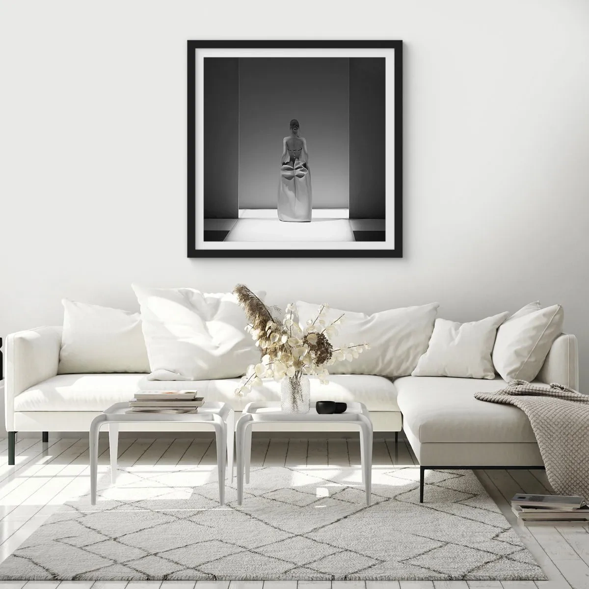 Poster in cornice nera - Semplicità raffinata - 30x30 cm