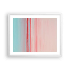 Poster in cornice bianca - Astrazione all'alba - 50x40 cm