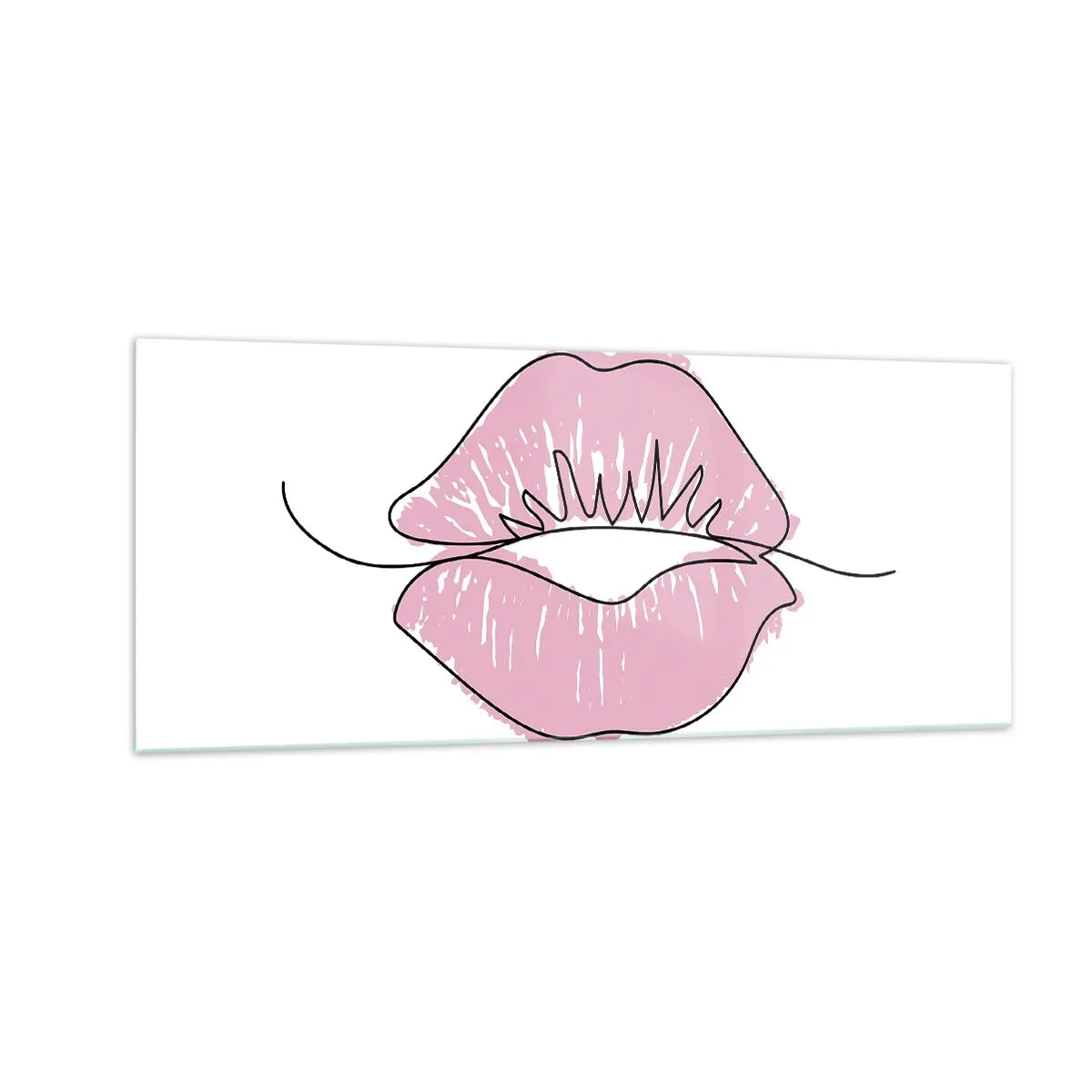 Quadro su vetro - Pronti al bacio? - 100x40 cm