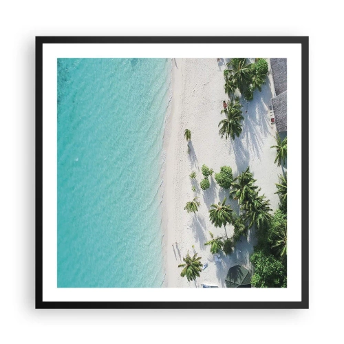 Poster in cornice nera - Vacanze in paradiso - 60x60 cm