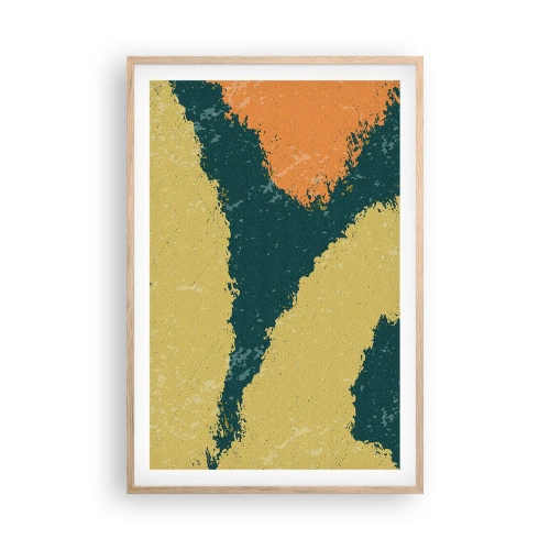 Poster in cornice rovere chiaro - Astrazione: movimento lento - 61x91 cm