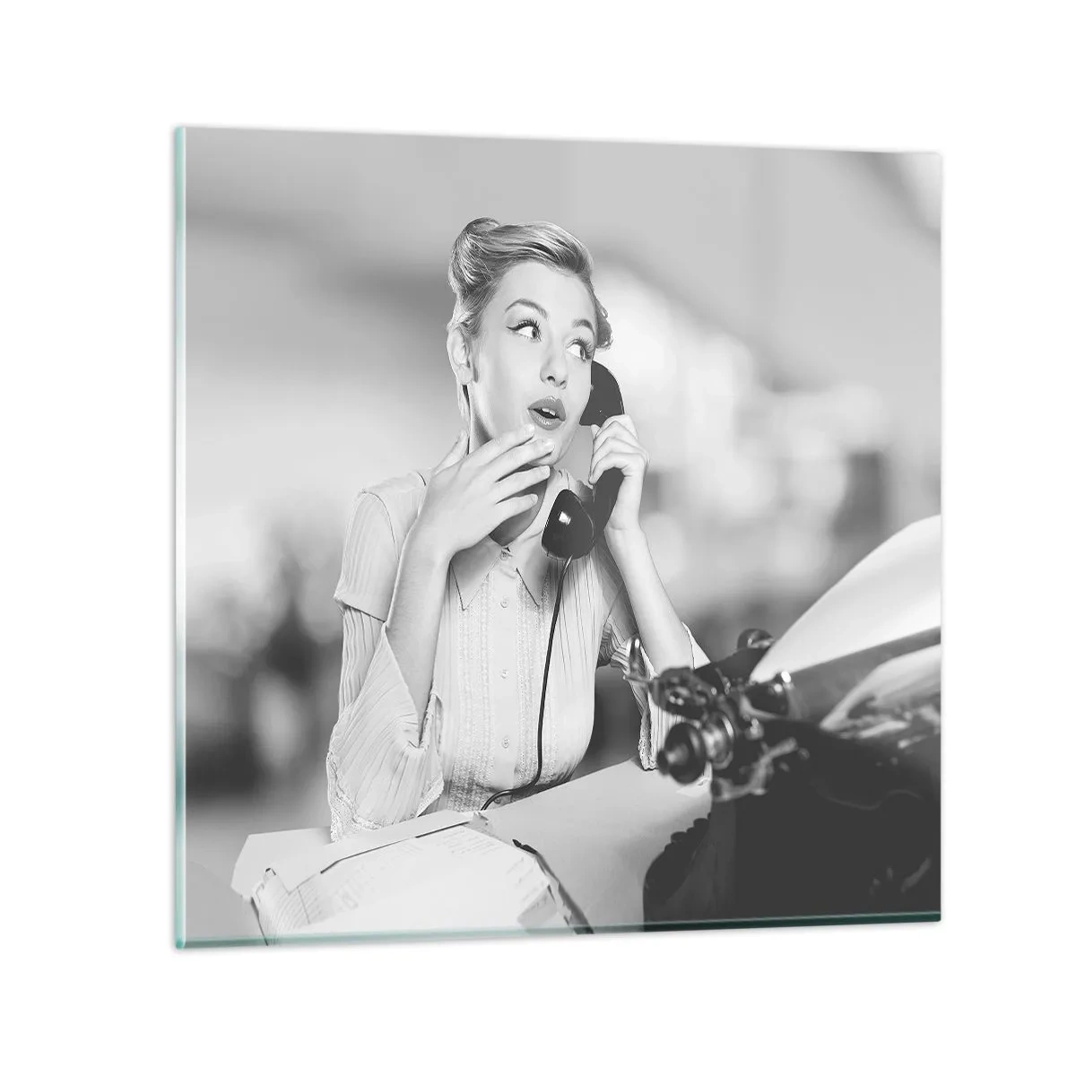 Quadro su vetro - Salve, qui gli anni '50 - 40x40 cm