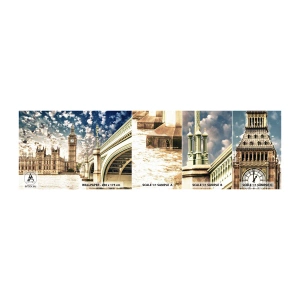 Campione di Fotomurale Adesivo Deluxe Sticker - Cirri sul Tamigi - Città, Londra, Inghilterra - 100x30 cm