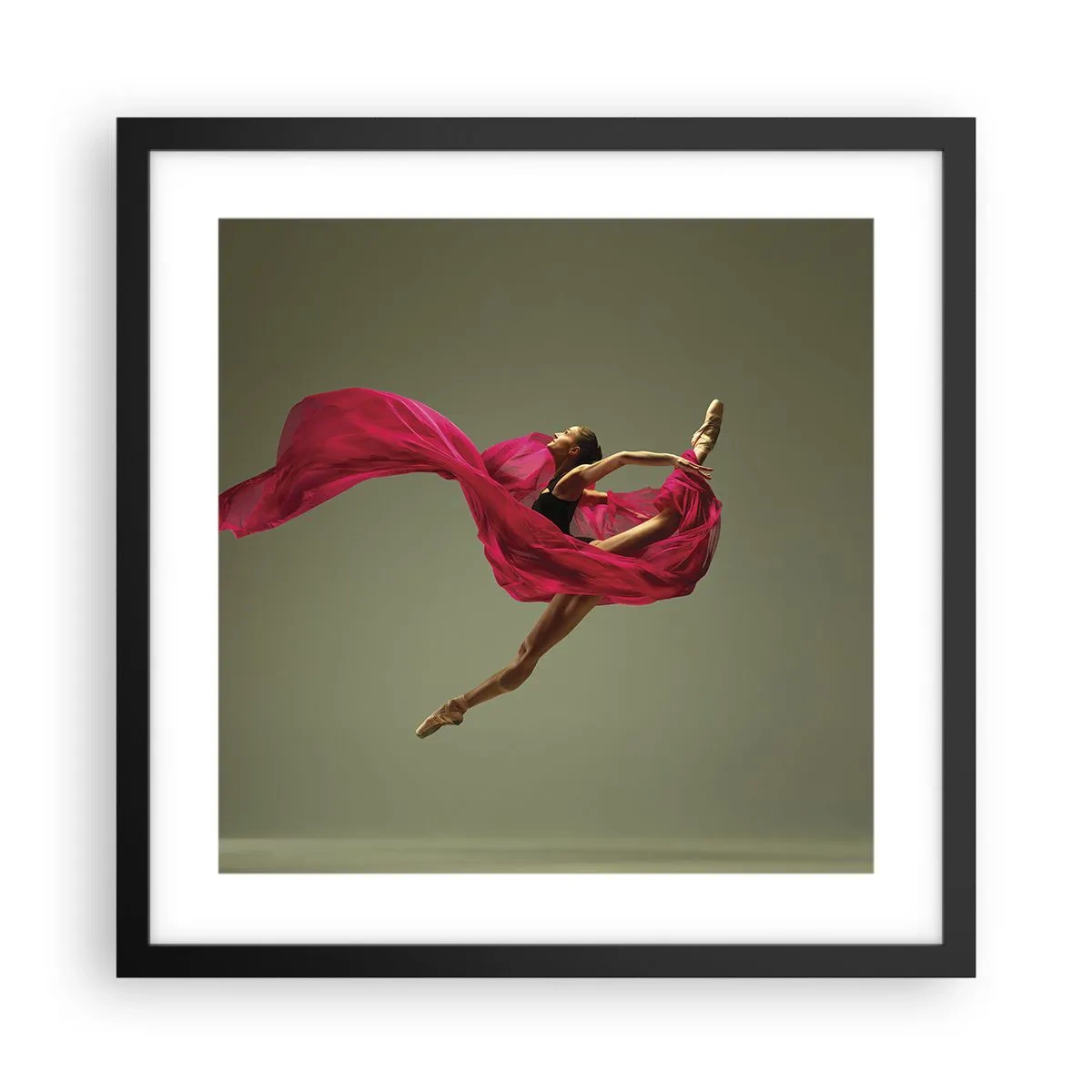 Poster in cornice nera - Fiamma danzante - 40x40 cm