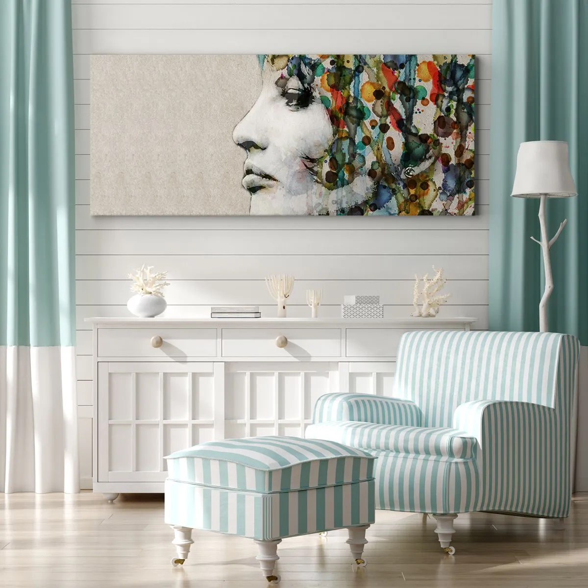 Quadro su tela - Stampe su Tela - Emersa dal grigio - 90x30 cm