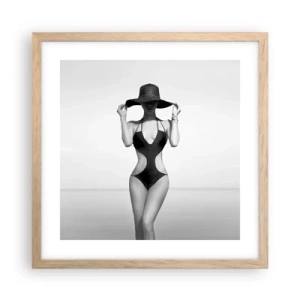 Poster in cornice rovere chiaro - Il mio nome è Eleganza - 40x40 cm