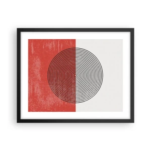 Poster in cornice nera - Dritto al centro - 50x40 cm