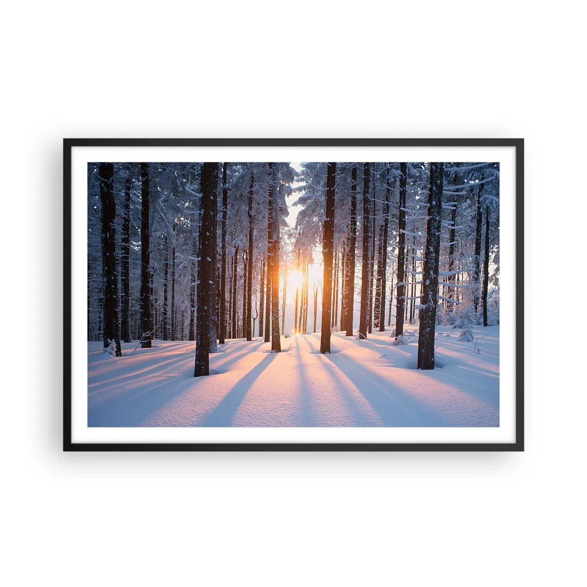 Poster in cornice nera - Decisamente nero su bianco - 91x61 cm