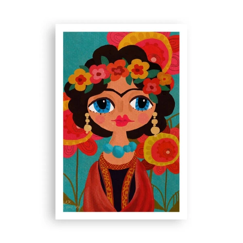 Poster - La ragazza dei papaveri - 61x91 cm