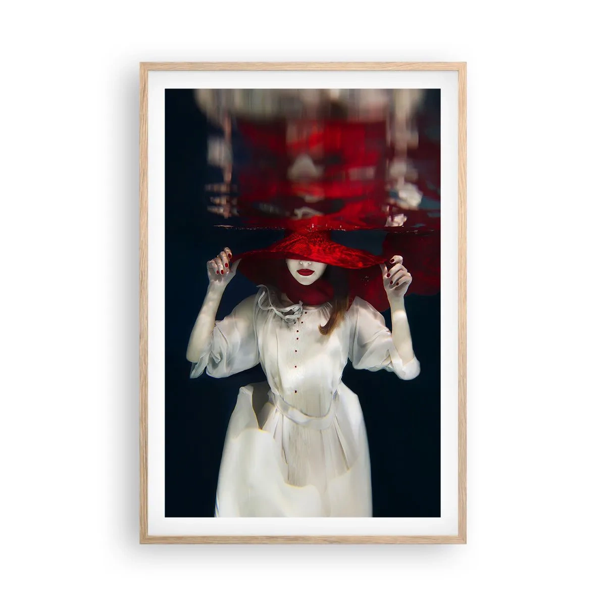 Poster in cornice rovere chiaro - Donnagatto - 61x91 cm