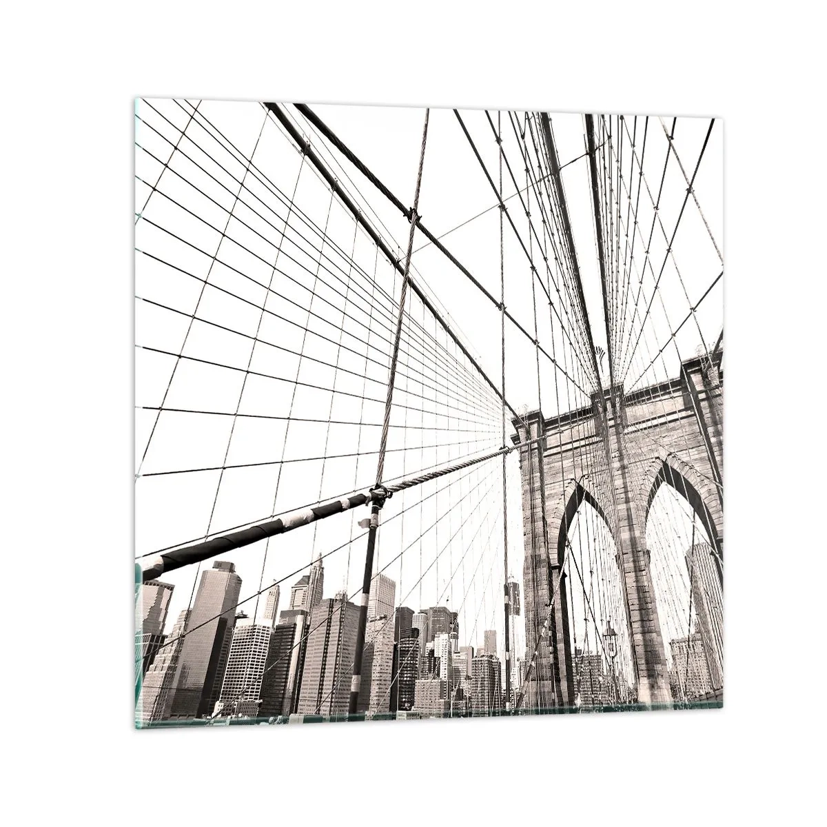 Quadro su vetro - La cattedrale di New York - 30x30 cm