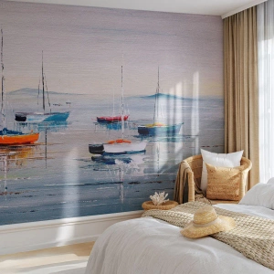 Fotomurali Autoadesivo Deluxe Sticker - Meritato riposo - Nautico, Barche a vela, Mare - 500x350 cm