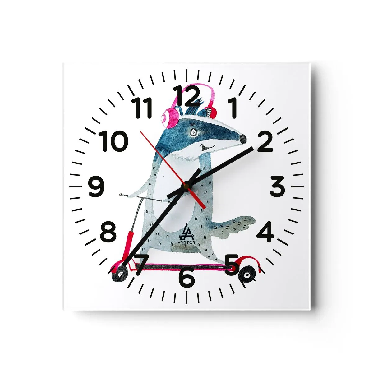 Orologio da parete - Orologio in Vetro - Tassi di gioia - 30x30 cm