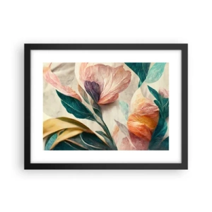 Poster in cornice nera - I fiori delle isole del sud - 40x30 cm