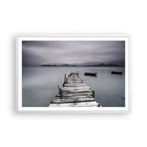 Poster in cornice bianca - Domani puoi partire - 91x61 cm