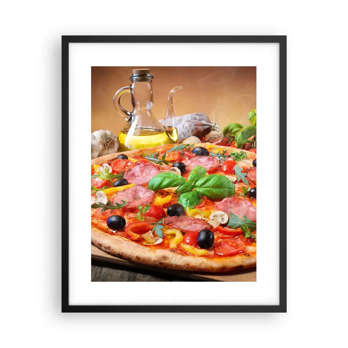 Poster in cornice nera - Con gusto veramente italiano - 40x50 cm