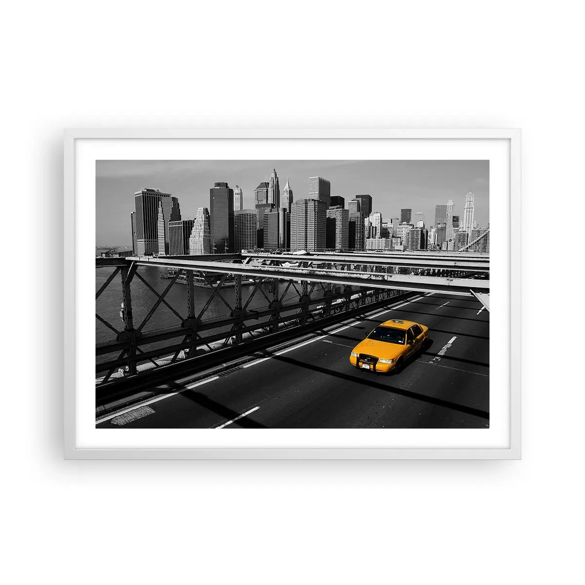 Poster in cornice bianca - Il colore della grande città - 70x50 cm