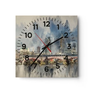 Orologio da parete - Orologio in Vetro - Londra in tutta la sua bellezza - 30x30 cm