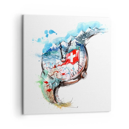 Quadro su tela - Stampe su Tela - Lo spirito della Svizzera - 50x50 cm
