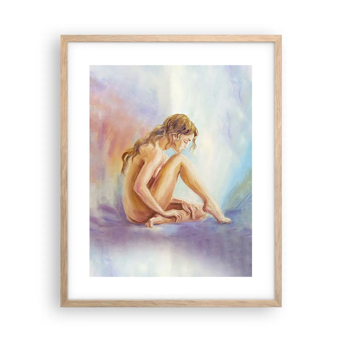 Poster in cornice rovere chiaro - Nudo di giovane - 40x50 cm