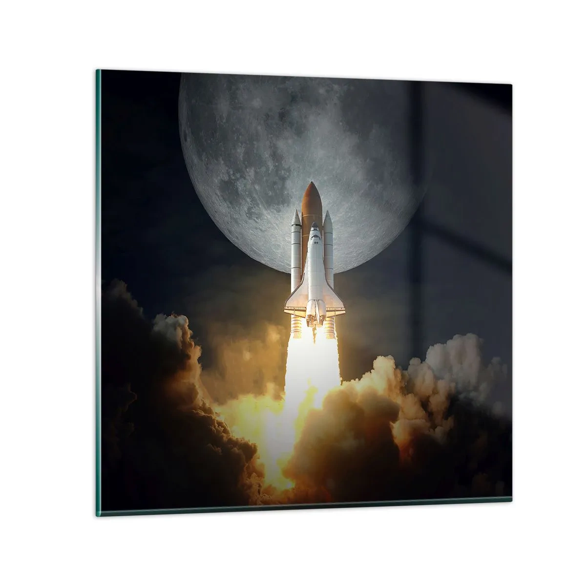 Quadro su vetro - L'inizio di un'avventura spaziale - 60x60 cm