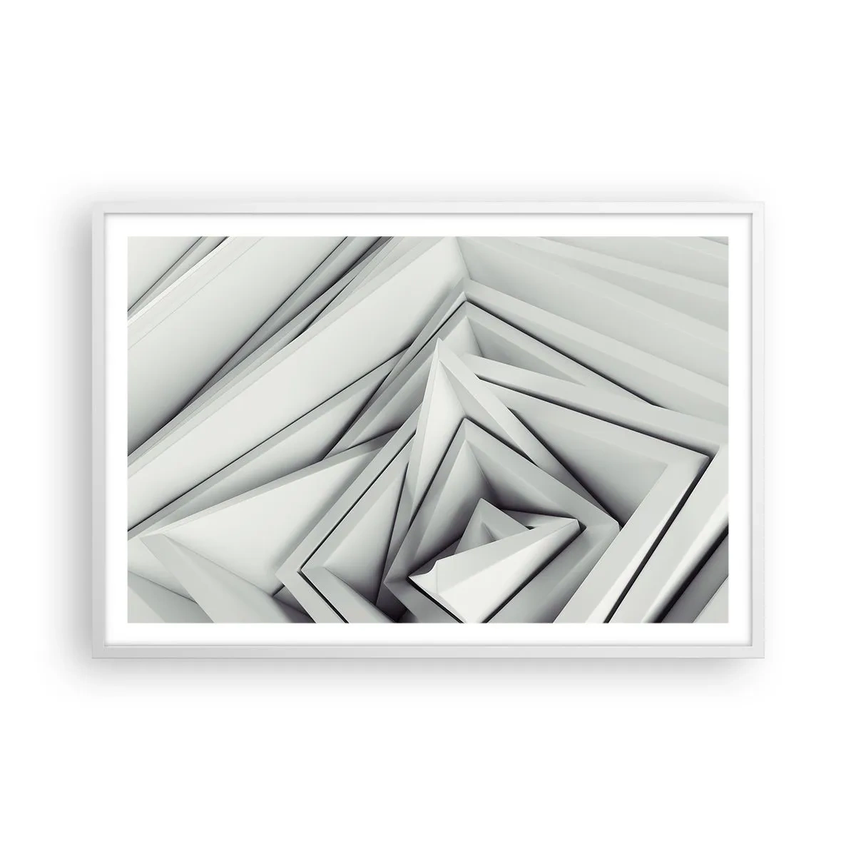 Poster in cornice bianca - Germogli spigolosi - 91x61 cm