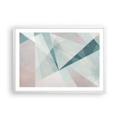 Poster in cornice bianca - Con calma ma dinamicamente - 70x50 cm