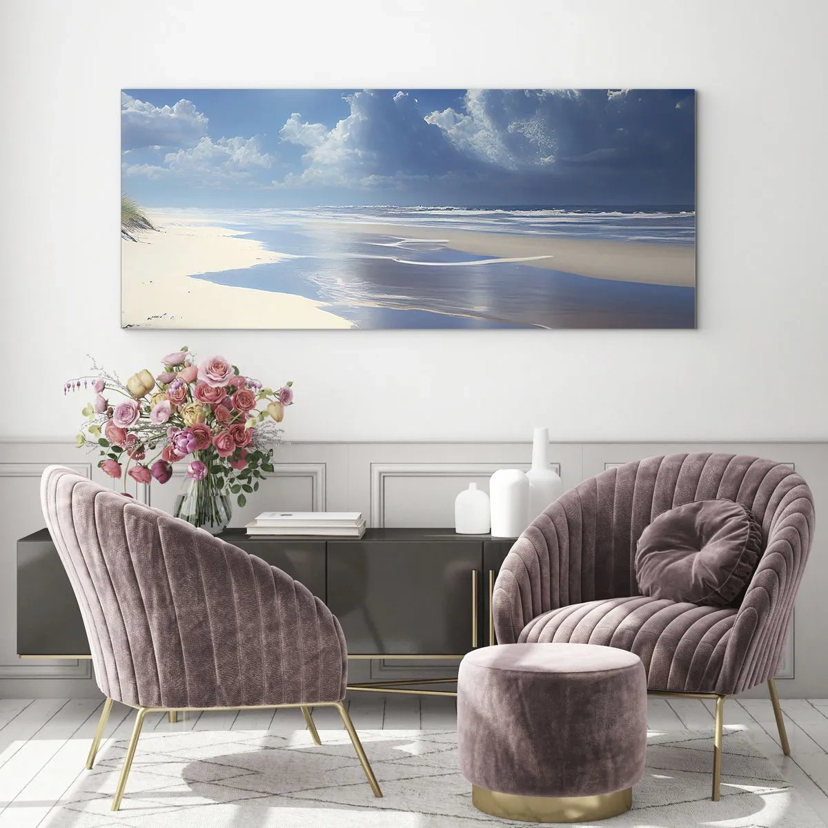 Quadro su vetro - Vacanze in paradiso - 90x30 cm