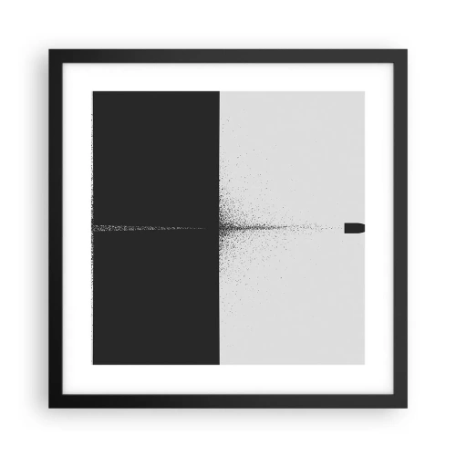 Poster in cornice nera - Dritto allo scopo - 40x40 cm