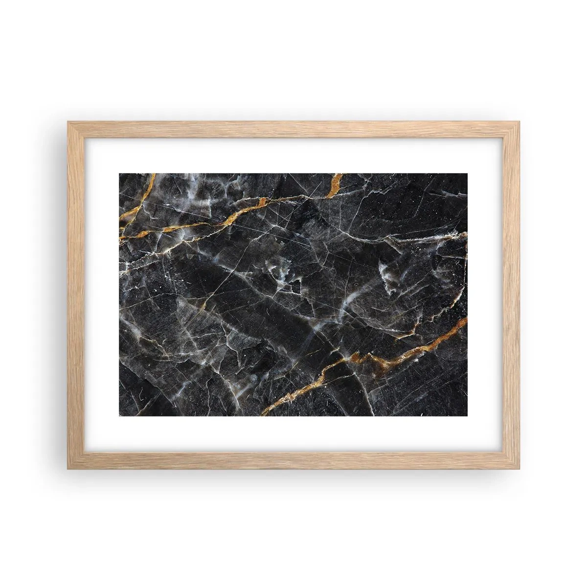 Poster in cornice rovere chiaro - La vita interiore delle pietre - 40x30 cm