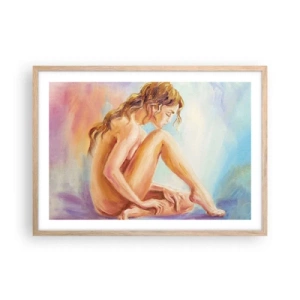 Poster in cornice rovere chiaro - Nudo di giovane - 70x50 cm