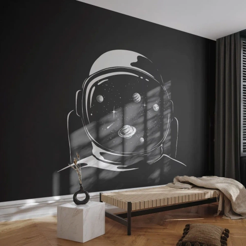 Fotomurali Autoadesivo Deluxe Sticker - Panorama niente male - Astronauta, Cosmo, Universo - 250x175 cm