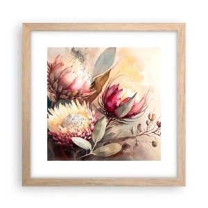 Poster in cornice rovere chiaro - Di profilo e di fronte - 30x30 cm