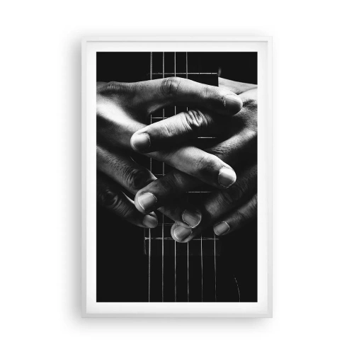 Poster in cornice bianca - La preghiera dell'artista - 61x91 cm