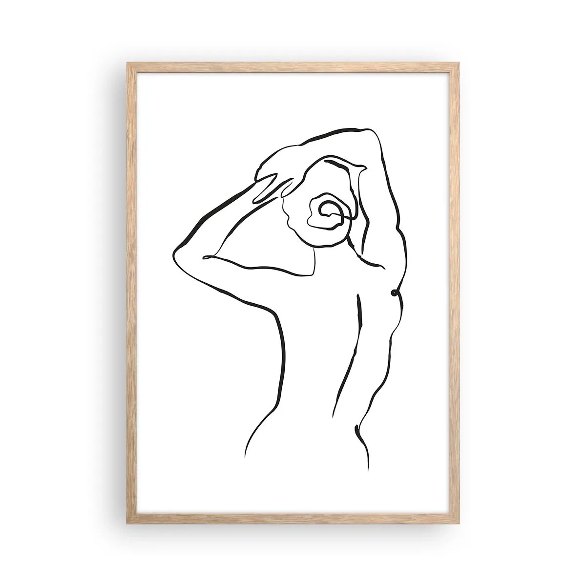 Poster in cornice rovere chiaro - Nudo mattutino - 50x70 cm