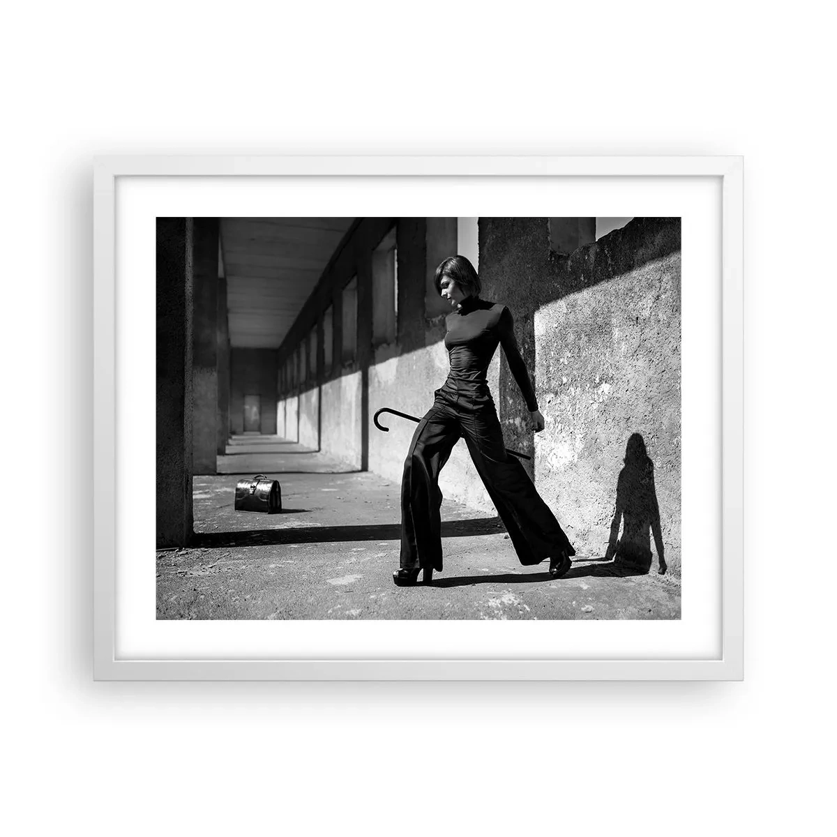 Poster in cornice bianca - Eleganza cittadina - 50x40 cm