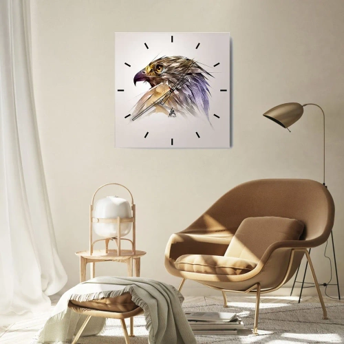 Orologio da parete - Orologio in Vetro - Ritratto di guerriero - 40x40 cm