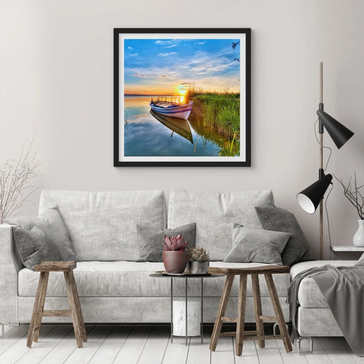 Poster in cornice nera - L'insenatura dei sogni realizzati - 40x40 cm