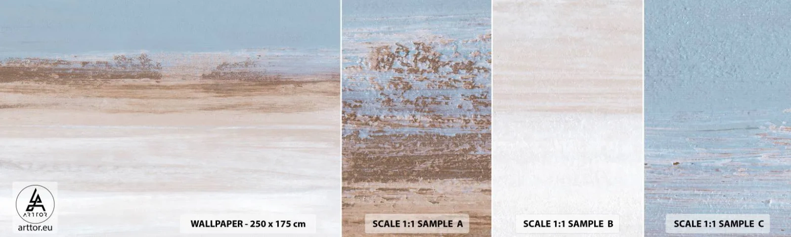 Campione Di Fotomurale Standard Eco - Paesaggio incerto - Pezzo, Luminoso, Minimalismo - 100x30 cm