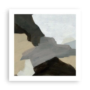 Poster - Astrazione: il crocevia del grigio - 50x50 cm
