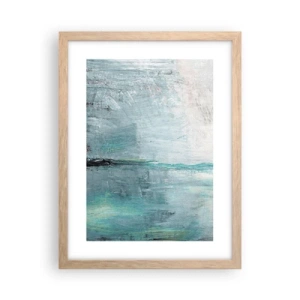 Poster in cornice rovere chiaro - Orizzonte nel blu - 30x40 cm