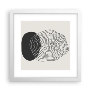 Poster in cornice bianca - Durata e vibrazione - 30x30 cm