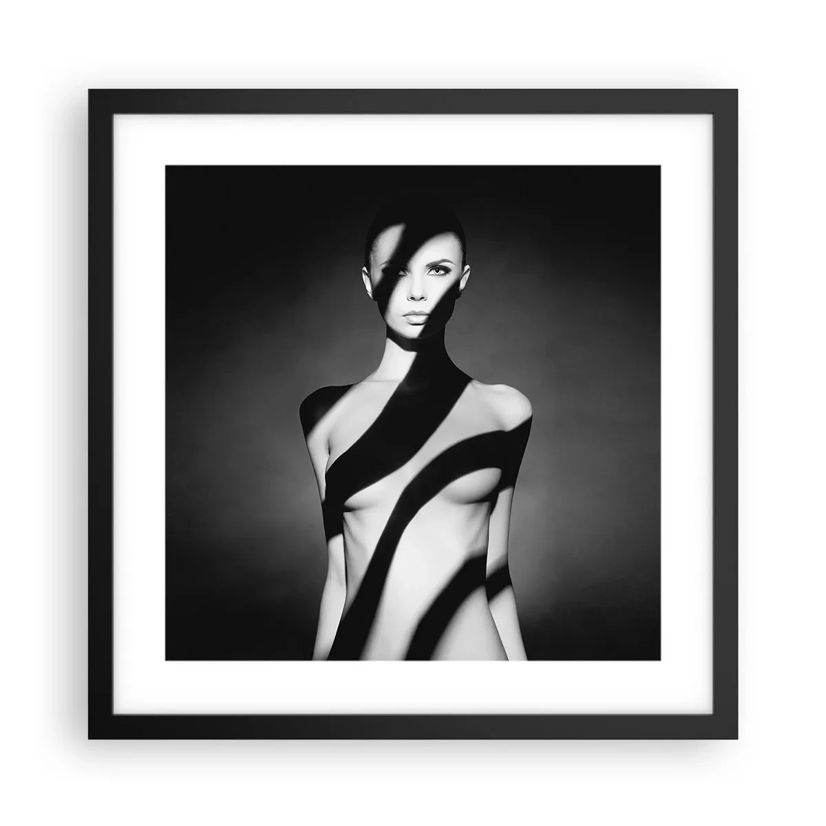 Poster in cornice nera - Luci e ombre - 40x40 cm