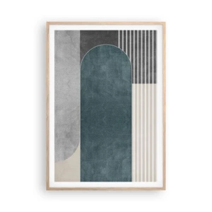 Poster in cornice rovere chiaro - Composizione orizzontale  - 70x100 cm