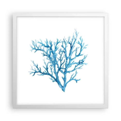 Poster in cornice bianca - Filigrana marina - 40x40 cm