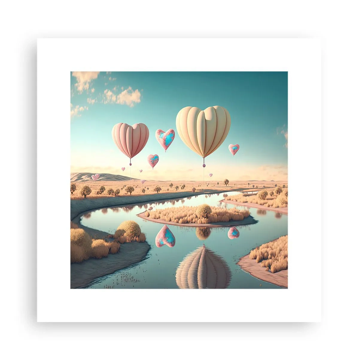 Poster - L'amore permette di volare - 30x30 cm