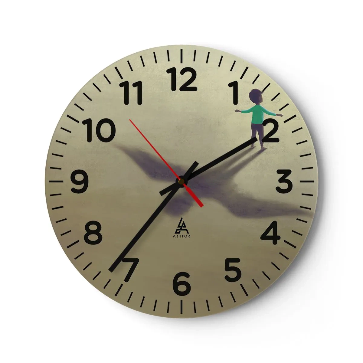 Orologio da parete - Orologio in Vetro - Eroe del futuro - 40x40 cm